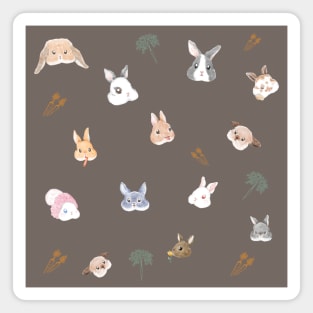 Pattern Head Rabbit Magnet